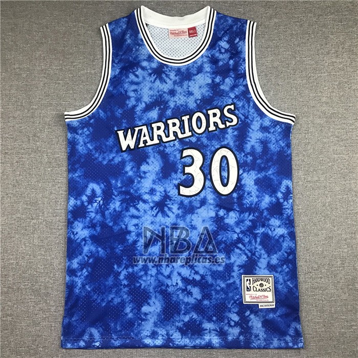 Camiseta Golden State Warriors Stephen Curry NO 30 Galaxy Azul